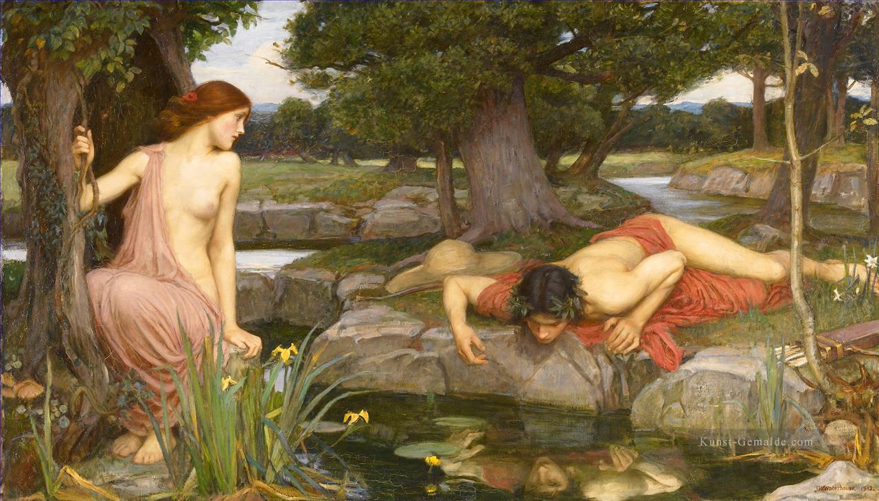Echo und Narcissus griechischen weiblichen John William Waterhouse Ölgemälde
